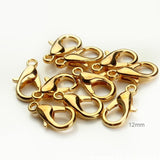 12Mm High Quality Alloy Lobster Claw For Diy Jewelry - Gold - Extra Image