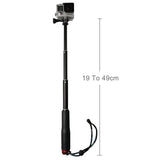 Extendable Monopod for Action Cameras - 49cm - Gold