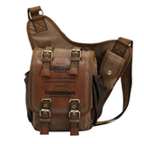 Canvas Crossbody Bag For Men Retro Style - Side View