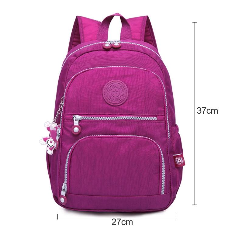 Versatile Teen Backpack for School & Travel - 27x13x37cm - Purple Red