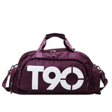 Large Capacity Sports Bag With Wet / Dry Separation - Purple