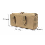 Waterproof Nylon Messenger Bag Multifunctional Outdoor Gear - Khaki - Side View