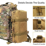 Waterproof Nylon Messenger Bag Multifunctional Outdoor Gear - Khaki - Rear View