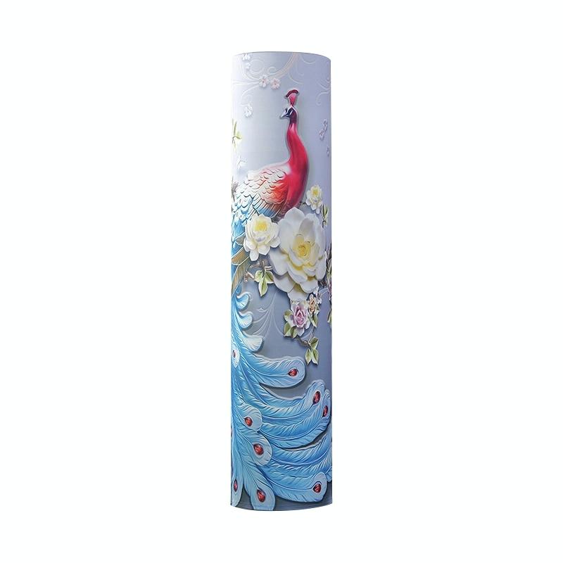 185 x 40 Cm Elastic Cloth Cabinet Air Conditioner Dust Cover - Peony