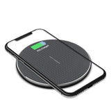 15W Round Desktop Wireless Charger + Type C Cable - Front View