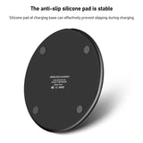15W Round Desktop Wireless Charger + Type C Cable - Close-Up Angle