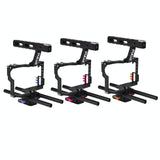 Camera Cage Stabilizer With Handle - Blue for Sony A7 / A7S / A7R - Extra Image