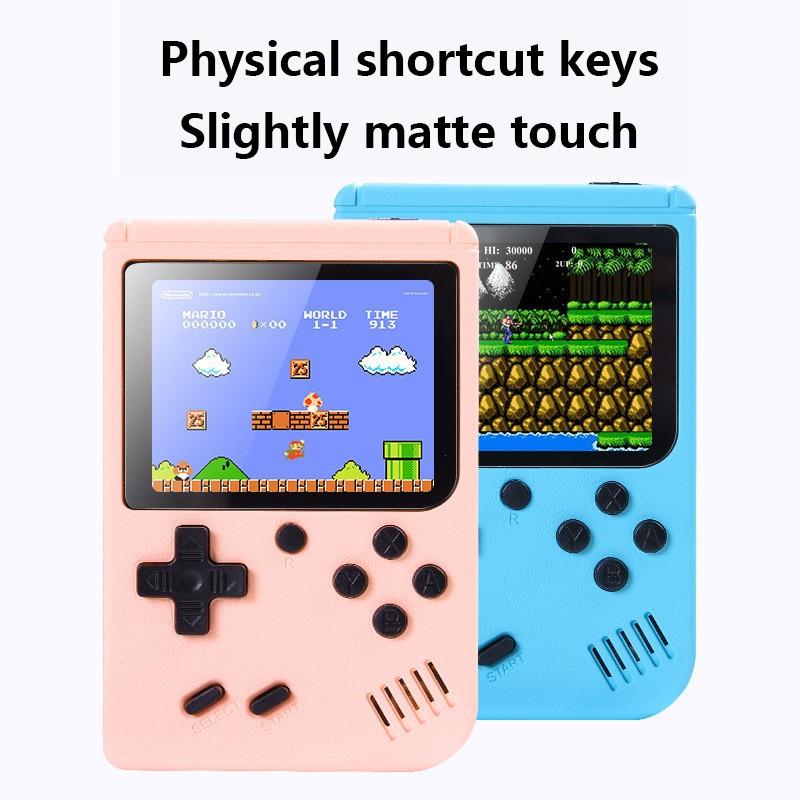 500 Classic Games Mini Handheld Console For Kids - 3.0 Inch Retro Macaron Design With Av Output - Blue