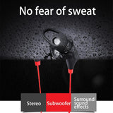 Wireless Bluetooth Earphones with Mic & Control - M8 - Blue - Low Angle