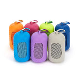 Chill Towel For Summer Workouts - Cylindrical Bright Orange - Side View