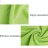 2-pack Enduring Ice Towels - Microfiber Fabric 30*100cm - Ideal for Gym and Sports - Purple - Top-Down View