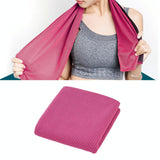 2-pack Enduring Ice Towels - Microfiber Fabric 30*100cm - Ideal for Gym and Sports - Purple - Low Angle