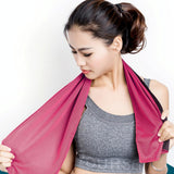 2-pack Enduring Ice Towels - Microfiber Fabric 30*100cm - Ideal for Gym and Sports - Purple - Extra Image