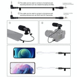 Bluetooth Vlogging Kit With Led Light Mic Tripod - Blue - 45-Degree Angle