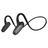 Waterproof Bone Conduction Bluetooth Earphones 5.0 for Sports - Blue - Rear View