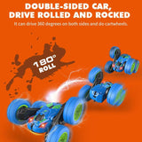 Blue Stunt Tumbling Car Toy with 2.4ghz Remote Control