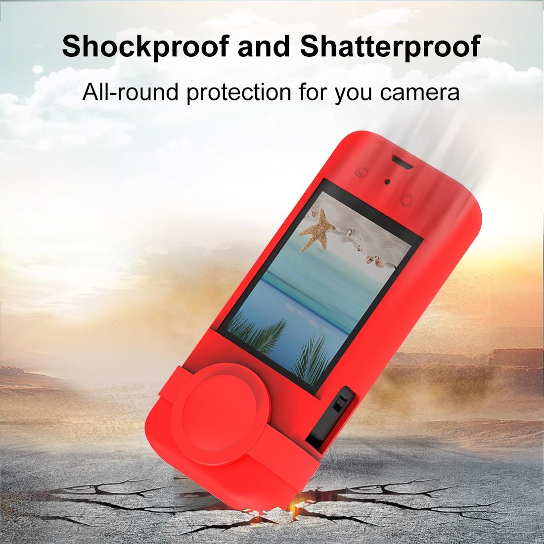 Silicone Protective Case with Lens Cover for Insta360 X3 - Blue