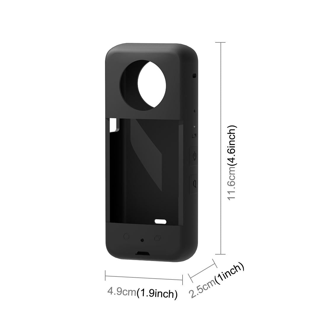 Silicone Protective Case with Lens Cover for Insta360 X3 - Blue