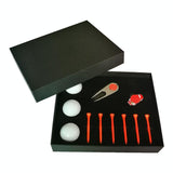 Complete Golf Gift Set 11-in-1 Tees Divot Tool and 3 Balls - Blue - Rear View