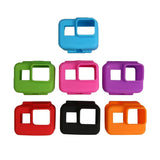 Silicone Border Frame Mount for Gopro Hero5 - Protective Cover - Blue - Close-Up Angle