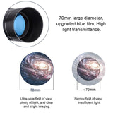 High Definition High Times Astronomical Telescope with Tripod - Blue 16x / 66x70 - Low Angle