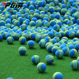 10-pack Blue Sponge Golf Practice Balls for Indoor - Front View