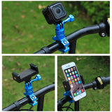 Universal Bike Handlebar Mount for Action Cameras - 360 Degree Rotation - Pu223L - Side View
