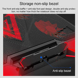 5-core Dual Port Laptop Stand with Cooling Fan - Blue - Extra Image