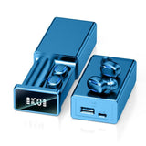 Wireless Bluetooth Earphones with Magnetic Charging Box - Blue - Extra Image