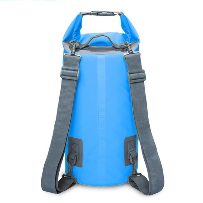 Waterproof Dual Shoulder Strap Dry Bag 50L Capacity - Blue