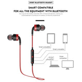 Wireless Sport Bluetooth Earphones with In-line Control - Black - Blue - Low Angle