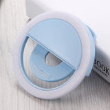 Adjustable Clip Beauty Light for Smartphones - Usb Cable - Blue