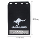 Premium Heavy Duty Molded Splash Front And Rear Mud Flaps Fender Guard Medium Size Random Pattern Delivery - Blue - Side View