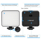 Vlogging Live Broadcast Kit With Led Fill Light Microphone Tripod Mount & Cold Shoe Head - Blue - Extra Image