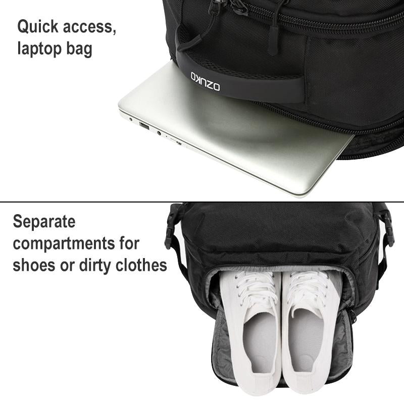 20 Inch Waterproof Usb Shoulder Backpack - Blue
