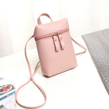 Simple Casual Shoulder Messenger Bag Small Crossbody Bucket Bag For Women - Blue - Front View