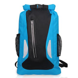 25L Outdoor Waterproof Dual Shoulder Strap Dry Bag Pvc Barrel Design - Blue - Side View