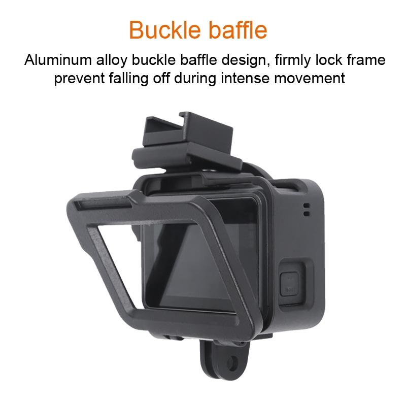 Aluminum Protective Cage with Insurance Frame and 52mm Uv Lens for Gopro Hero7 / 6 / 5 - Blue