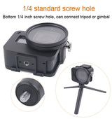 Aluminum Protective Cage with Insurance Frame and 52mm Uv Lens for Gopro Hero7 / 6 / 5 - Blue - Extra Image