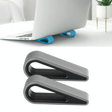 Adjustable Notebook Stand for Improved Cooling and Comfort - Blue - Front View