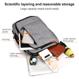 Multifunctional Oxford Laptop Backpack - Cxs-620 - Blue - Close-Up Angle