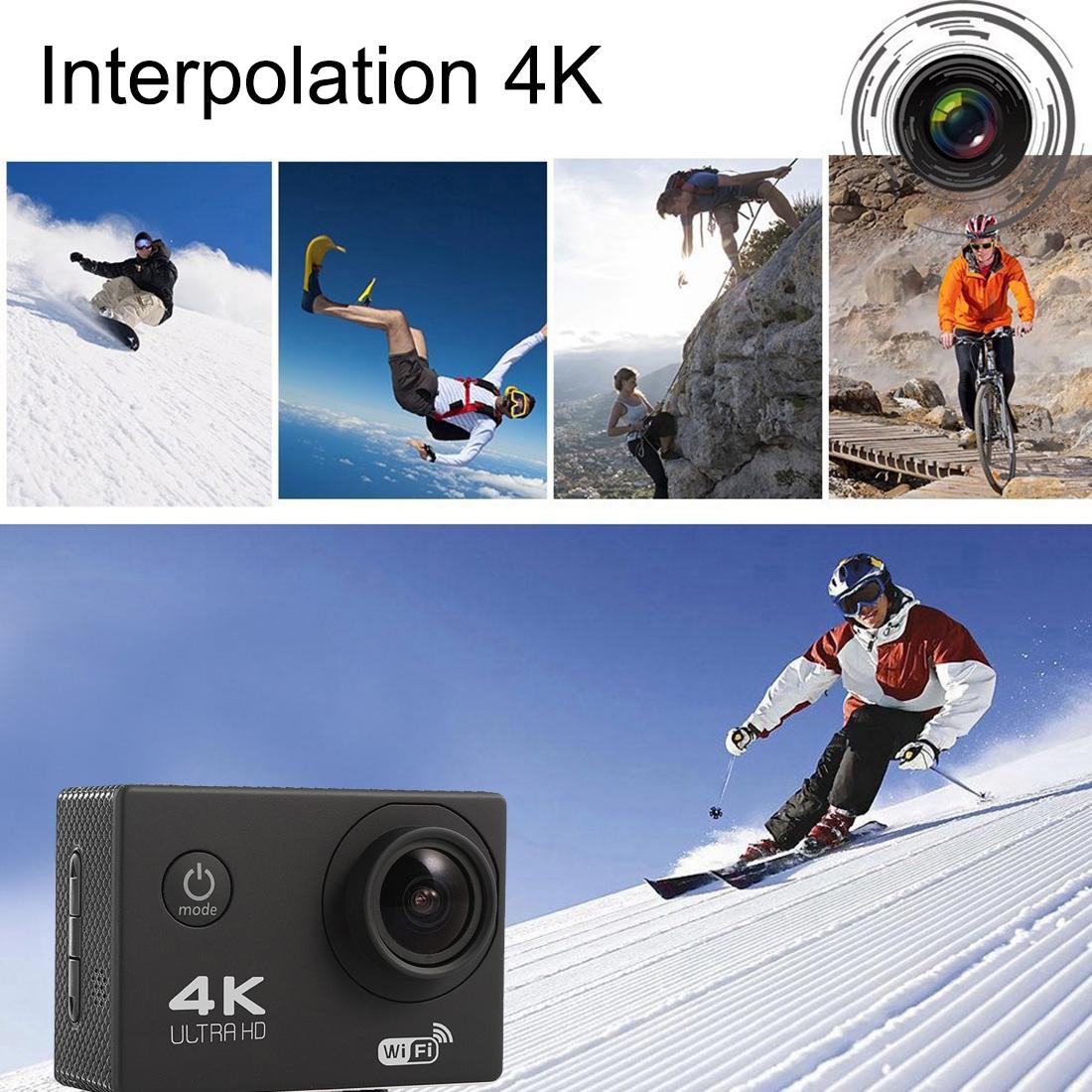 170 Degree Wide Angle Wifi Action Camera with Waterproof Case - Supports 64gb Micro Sd - Blue