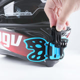 3-way Pivot Arm Butterfly Helmet Mount for Gopro Hero12 - Blue - Close-Up Angle