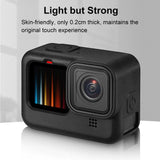 Silicone Case with Wrist Strap and Lens Cover for Gopro Hero 9-12 - Blue - 45-Degree Angle