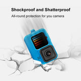 Silicone Case with Wrist Strap and Lens Cover for Gopro Hero 9-12 - Blue - Extra Image