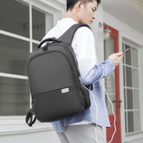 Multifunctional Oxford Laptop Backpack - Cxs-621 - Blue - Rear View