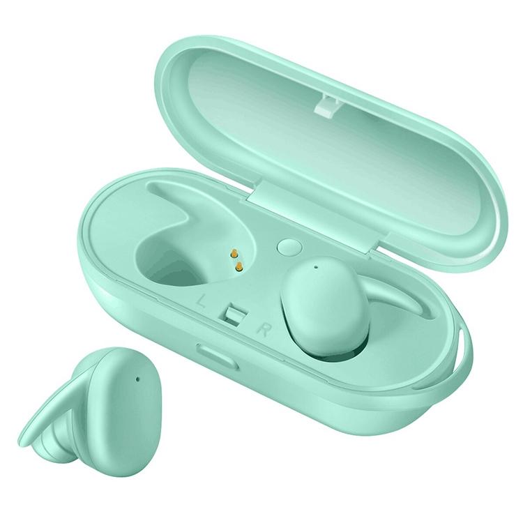 Waterproof Wireless Bluetooth Earphones with Magnetic Charging Box - 300mah - Blue