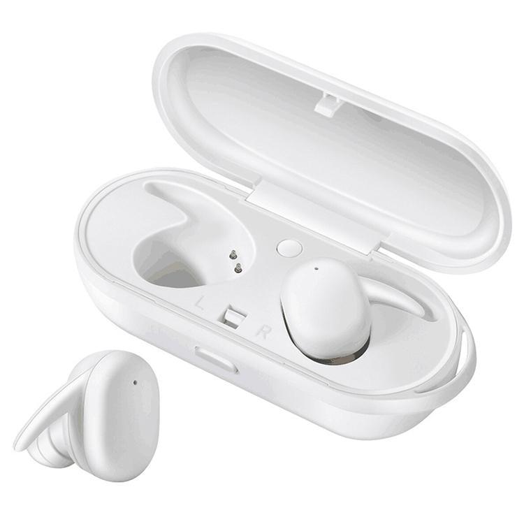 Waterproof Wireless Bluetooth Earphones with Magnetic Charging Box - 300mah - Blue
