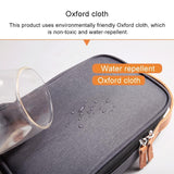 Portable Multi-function Headphone Charger Data Cable Storage Bag - Ultra Fiber Power Pack - Blue l - Rear View