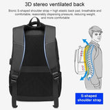 Multifunctional Oxford Laptop Backpack - Cxs-622 - Blue - 45-Degree Angle